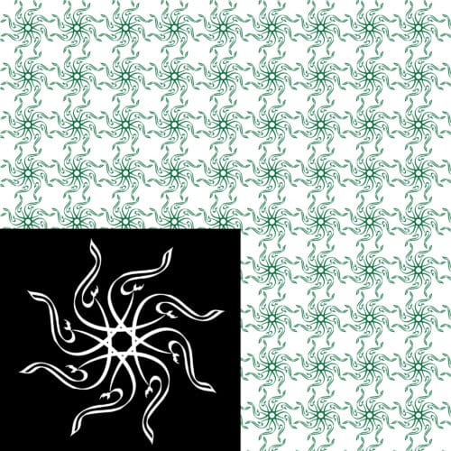 تصميم عربي متكرر للطباعة – Arabic Seamless Design